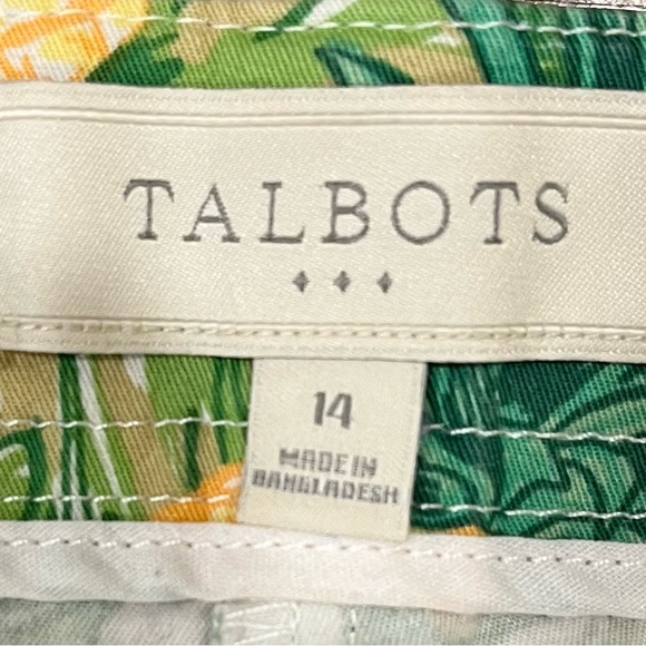 Talbots Pineapple Print Stretch Cotton Bermuda Shorts Size 14 - Picture 8 of 9